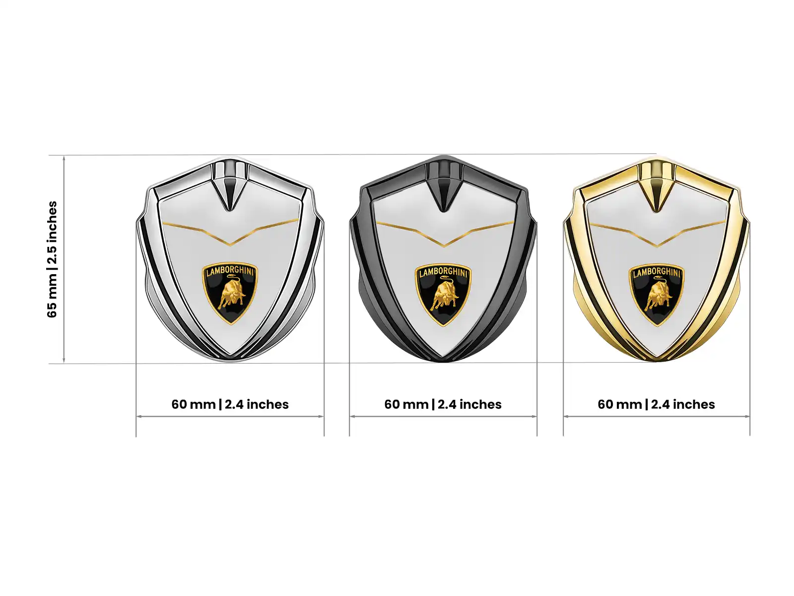 Lamborghini Emblem Metall Abzeichen Tuning Look Glänzend Detail